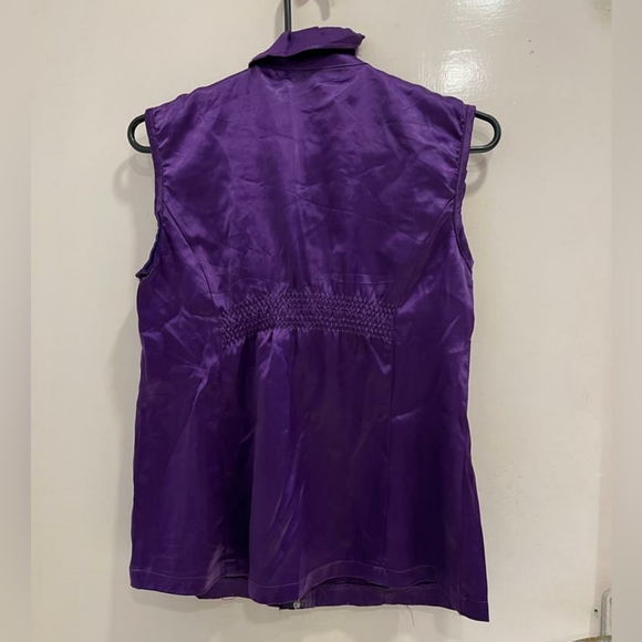 Purple satin blouse - Picture 4 of 6